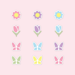 Easter Flowers & Butterflies